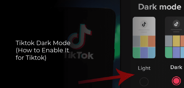tiktok dark mode